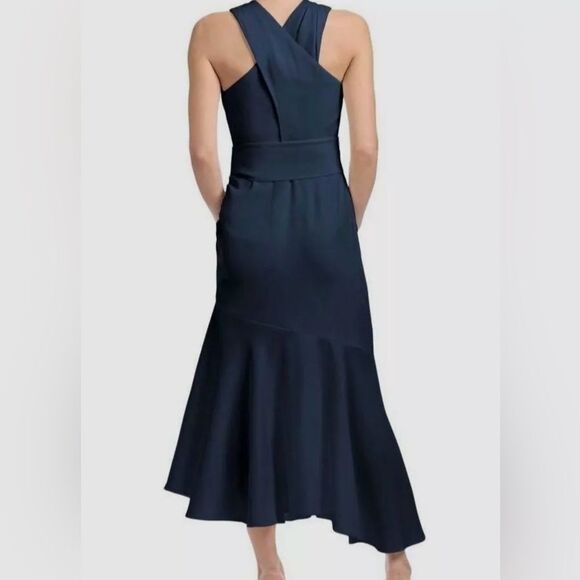 Sachin & Babi Women's Blue Naomi Halter Crepe Dress NWT $550 - Picture 4 of 6